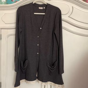 LOGO long sleeved cardigan